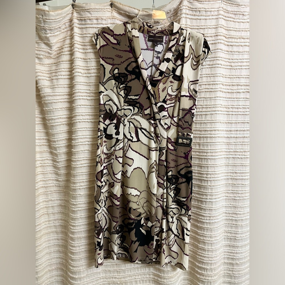 Dana Buchman Abstract Print Formal Dress